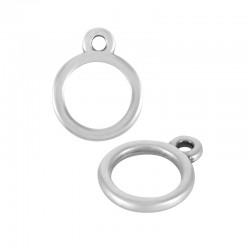 Breloque en Zamak. Cadre rond Creux 12 mm