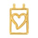 Zamak Pendant Frame with Heart 17x25mm