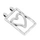 Ciondolo in Zama Cornice con Cuore 17x25mm