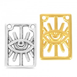 Cadre Pendentif en Zamak avec œil Maléfique 17 x 25 mm