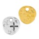 Breloque Ronde en Zamak avec Croix 8 mm