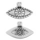 Zamak Charm Evil Eye 24x11mm