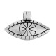 Zamak Charm Evil Eye 24x11mm