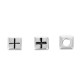 Zamak Bead Cube with Cross 5mm Ø2.2mm