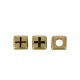 Zamak Bead Cube with Cross 5mm Ø2.2mm