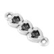 Connettore in Zama Triplo Cuore 6x16mm