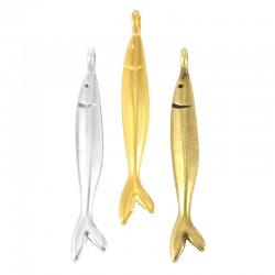Pendentif Poisson en Zamak 6 x 37 mm