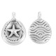 Zamak Charm Round with Starfish 11mm