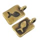 Zamak Charm Tag with Fish 9x12mm