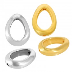 Zamak Bead Oval 12x16mm Ø1.7mm