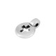Breloque Ronde en Zamak avec Croix 8 mm