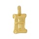 Colgante de Metal Zamak Papiro con Cruz 6x8mm