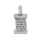 Colgante de Metal Zamak Papiro con Cruz 6x8mm