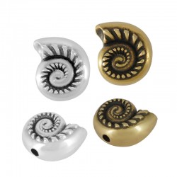 Zamak Bead Shell 12x14mm Ø2.2mm