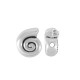 Zamak Bead Shell 12x14mm Ø2.2mm
