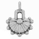 Zamak Charm Geometric Semicircle 13mm
