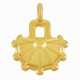 Zamak Charm Geometric Semicircle 13mm