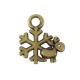 Breloque en Zamak en Forme de Flocon de Neige avec Renne 10 mm