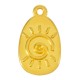 Charm Ovale Irrégulier en Zamak avec Soleil 10 x 15 mm