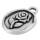 Ciondolo in Zama Ovale con Rosa 10x12mm