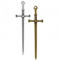 Pendentif en Zamak épée 22 x 79 mm