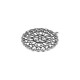 Pendentif rond en Zamak avec Fleur en Filigrane 52 mm