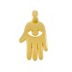 Breloque en Zamak main de Fatima avec œil Maléfique 10 x 15 mm