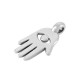 Ciondolo in Zama Mano di Fatima con Occhio 10x15mm