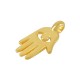 Ciondolo in Zama Mano di Fatima con Occhio 10x15mm