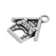 Colgante de Metal Zamak Casa de perro "TOP DOG" con Hueso 16mm
