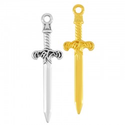 Pendentif en Zamak Épée 10 x 35 mm