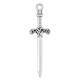 Zamak Pendant Sword 10x35mm