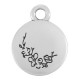Zamak Charm Round with Cherry Blossom Flower March12mm