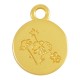 Zamak Charm Round with Daisy Flower April 12mm