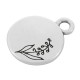 Zamak Charm Round with Lily Flower May 12mm