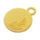 Breloque Ronde en Zamak avec Fleur de lys. mai. 12 mm