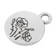 Colgante de Metal Zamak Redondo Amapola 12mm