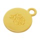 Charm rond en Zamak avec Fleur de Pivoine Septembre 12 mm