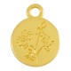 Zamak Charm Round with Chrysanthemum November 12mm
