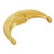 Colgante de Metal Zamak Luna con 2 Anillas 16x24mm