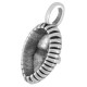 Breloque Ovale en Zamak avec Croix et Lignes 11 x 16 mm