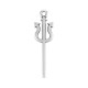Pendentif en Zamak Trident 7 x 28 mm