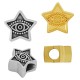 Zamak Slider Star with Evil Eye 12mm Ø4.5mm