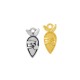Zamak Charm Carrot with Bunny 7x17mm
