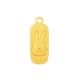 Zamak Charm Tag “LUCK” with Bunny 9x20mm