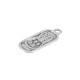 Colgante de Metal Zamak Chapa con Conejo "LUCK" 9x20mm