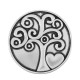 Pendentif rond en Zamak avec Arbre et cœur 50 mm