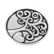 Zamak Pendant Round with Tree & Heart 50mm