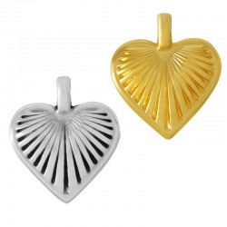 Charm cœur en Zamak 19 x 18 mm