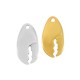 Breloque en Zamak en Forme de Pince de Crabe 16 x 29 mm Ø 2.2 mm